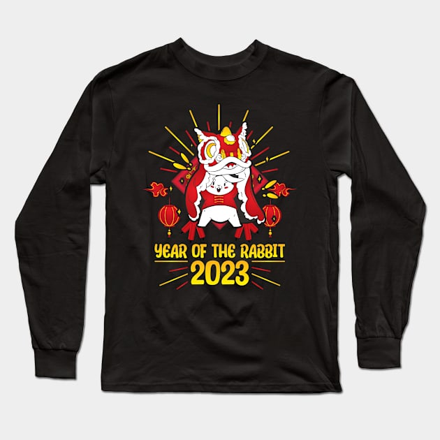 Good Luck Zodiac Happy Chinese New Year of the Rabbit Long Sleeve T-Shirt by star trek fanart and more